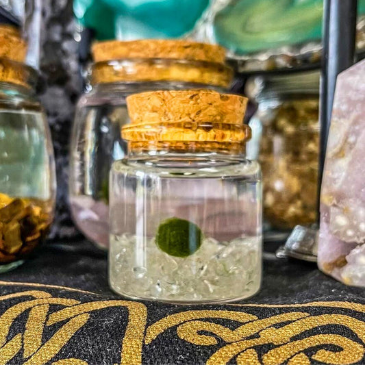 Small Clear Quartz Gemstones Moss Ball Terrarium