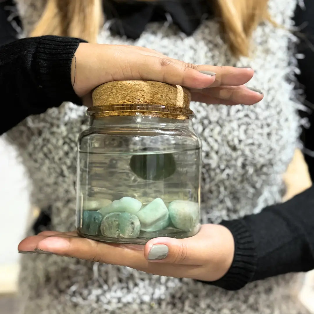 Large Amazonite Moss Ball Terrarium