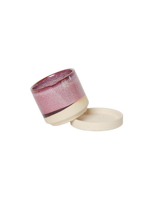 Burgundy Ceramic Pot
