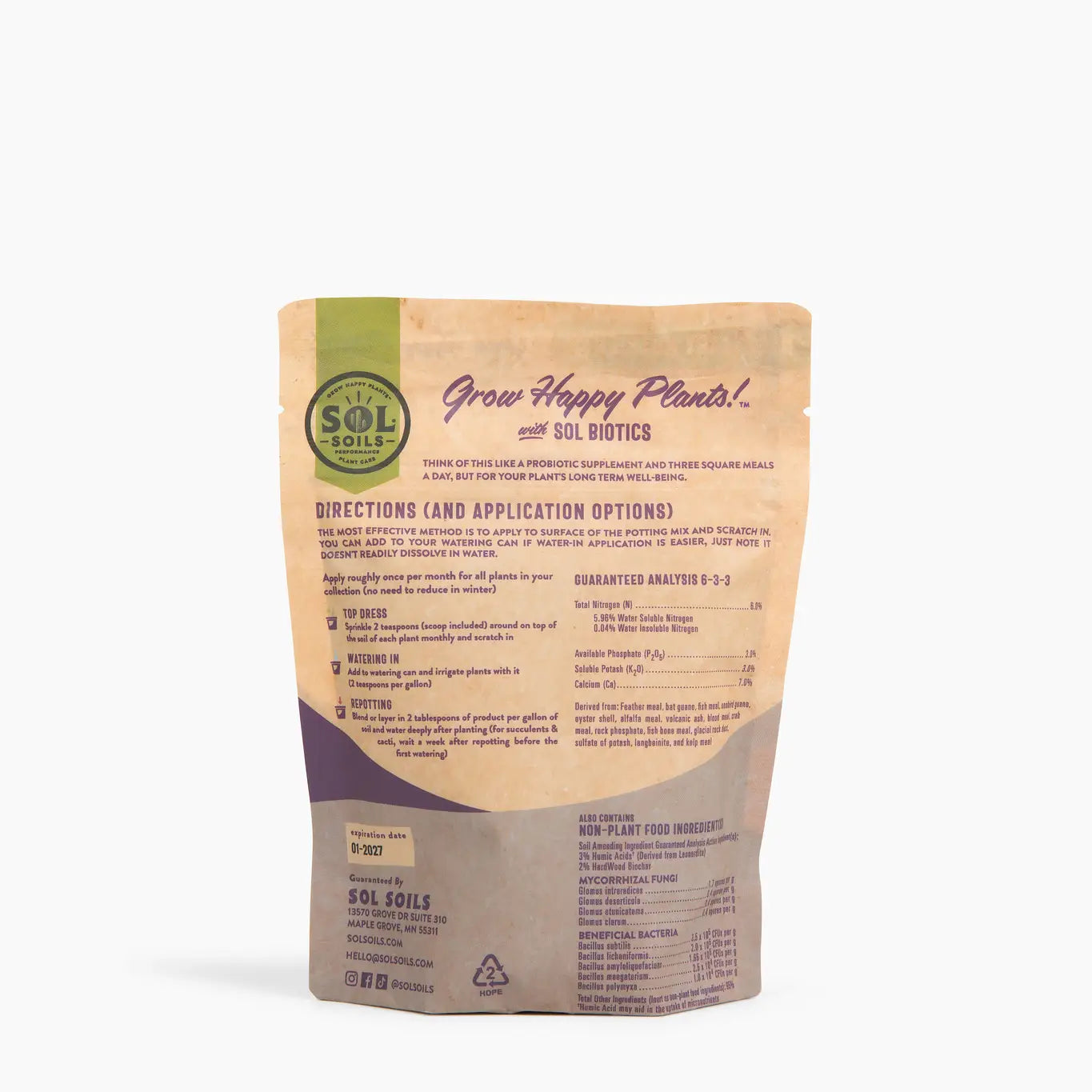 Necessary Nutrients - Sol Biotics All-Natural Fertilizer