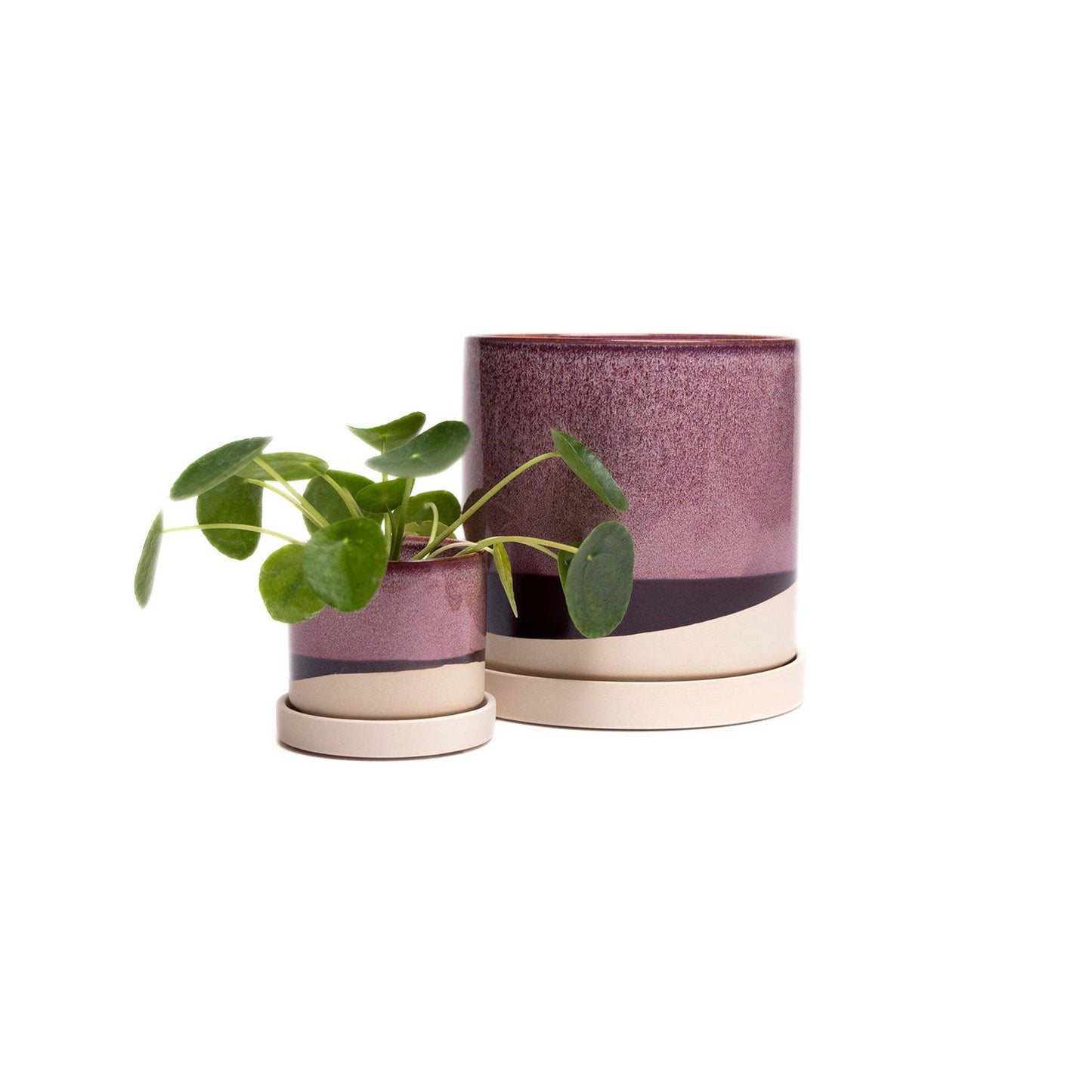 Burgundy Ceramic Pot