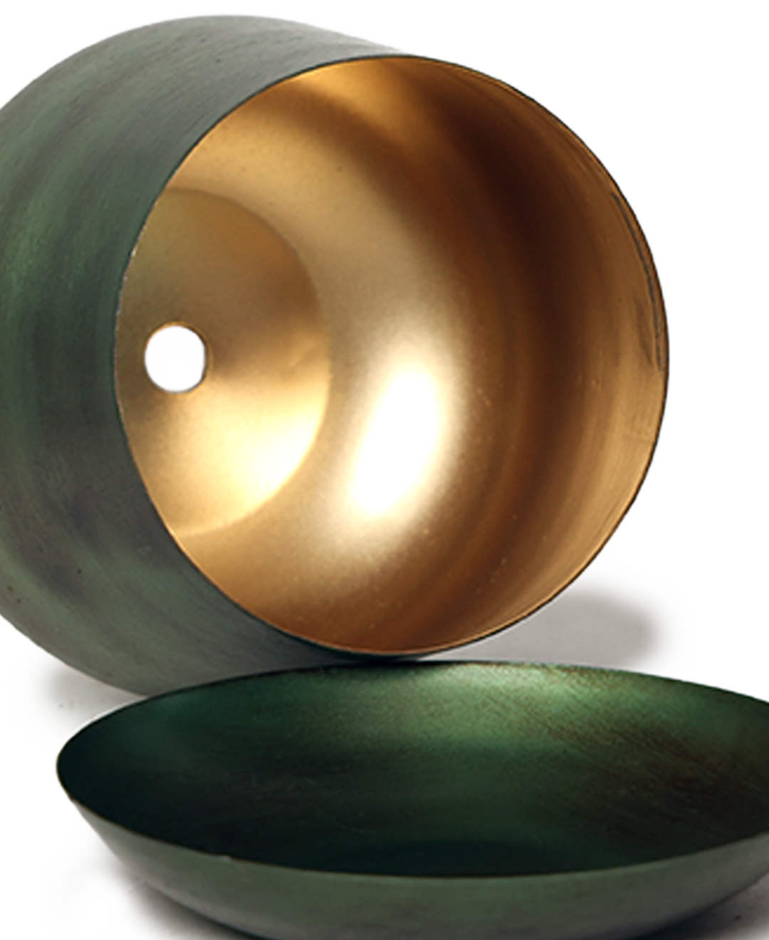 Metal Pot with Drainage Hole Saucer