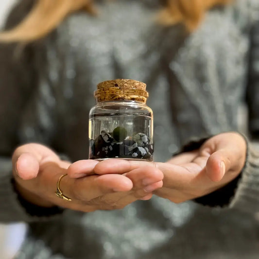 Small Gothic Quartz Moss ball Terrarium