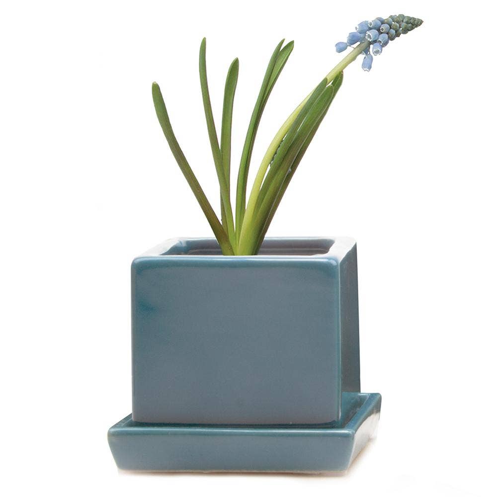 Cube Pot With Saucer And Drainage Hole 60 Plus Colors