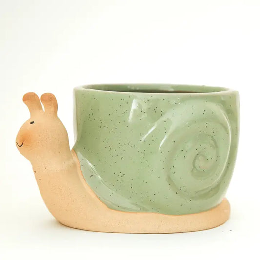 Snail Planter | Lagoon - Medium